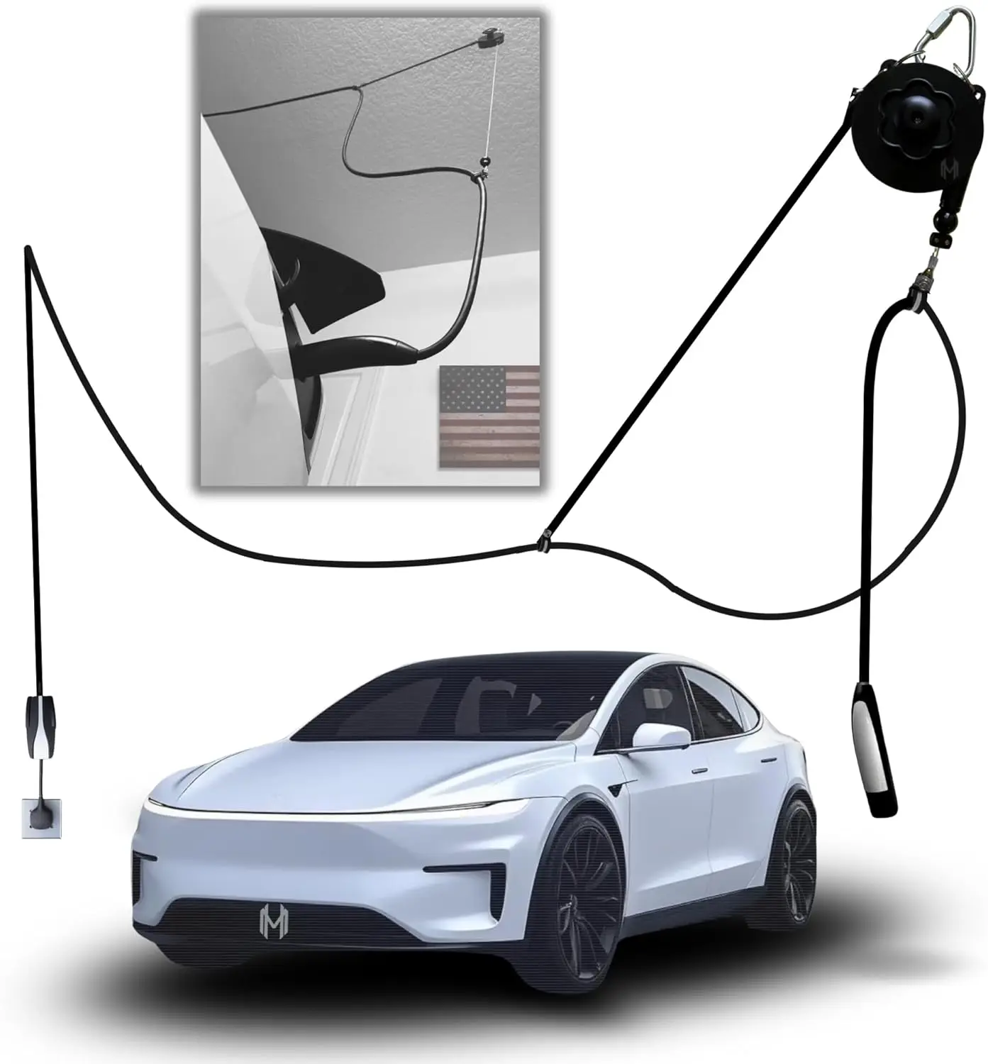 

Универсальная система управления выдвижным органайзером для кабелей EV для Tesla и других электромобилей (сделано в США) для всех уровней 2