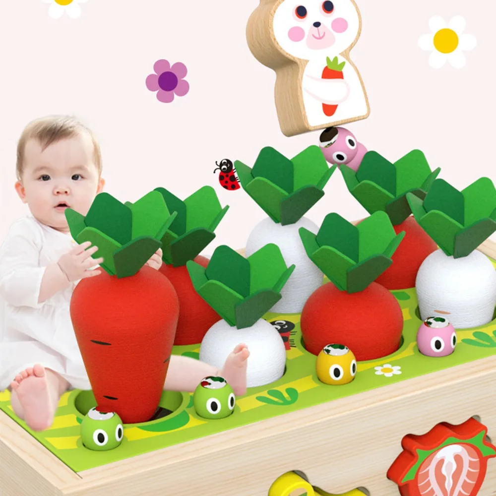wooden-material-shape-sorting-carrot-pull-car-puzzle-wooden-car-multifunctional-montessori-orchard-shape-orchard-theme