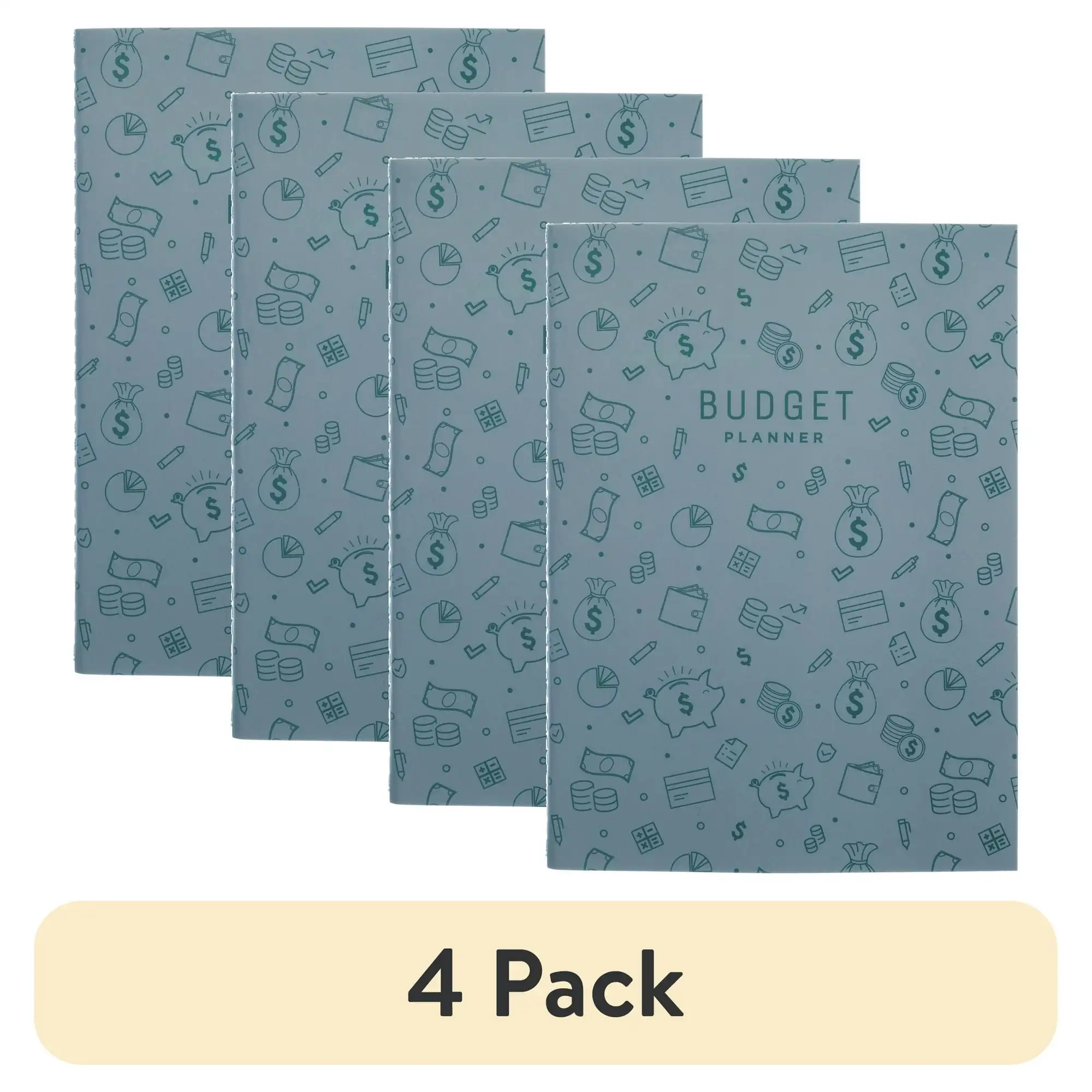 (4 шт.) Ручка + Gear Monthly Small (5,5 x 7,5 дюйма), зеленая, 12 месяцев