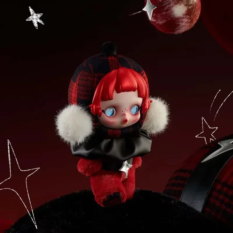 Genuíno crâniopanda inverno sinfonia série figuras de ação vinil rosto caixa cega boneca bonito canção de neve figuras brinquedo presente natal