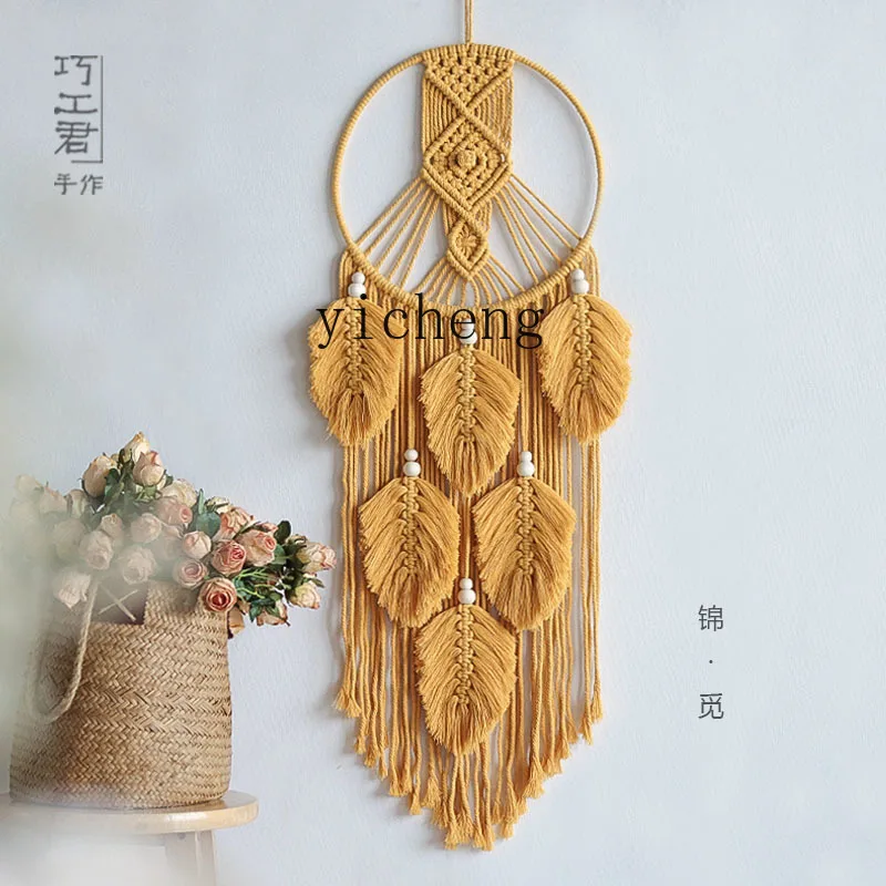 

ZYA Cotton Rope Woven Dream Catcher Tapestry Hanging Ornament Handmade Woven Wall Decoration Entrance Wall Hanging