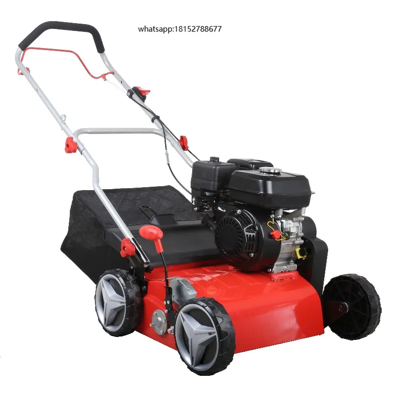 High Productivity Petrol Roller Lawn Mower Automatic Self-Moving Grass Cutter Hand Push Cutting Scarifier