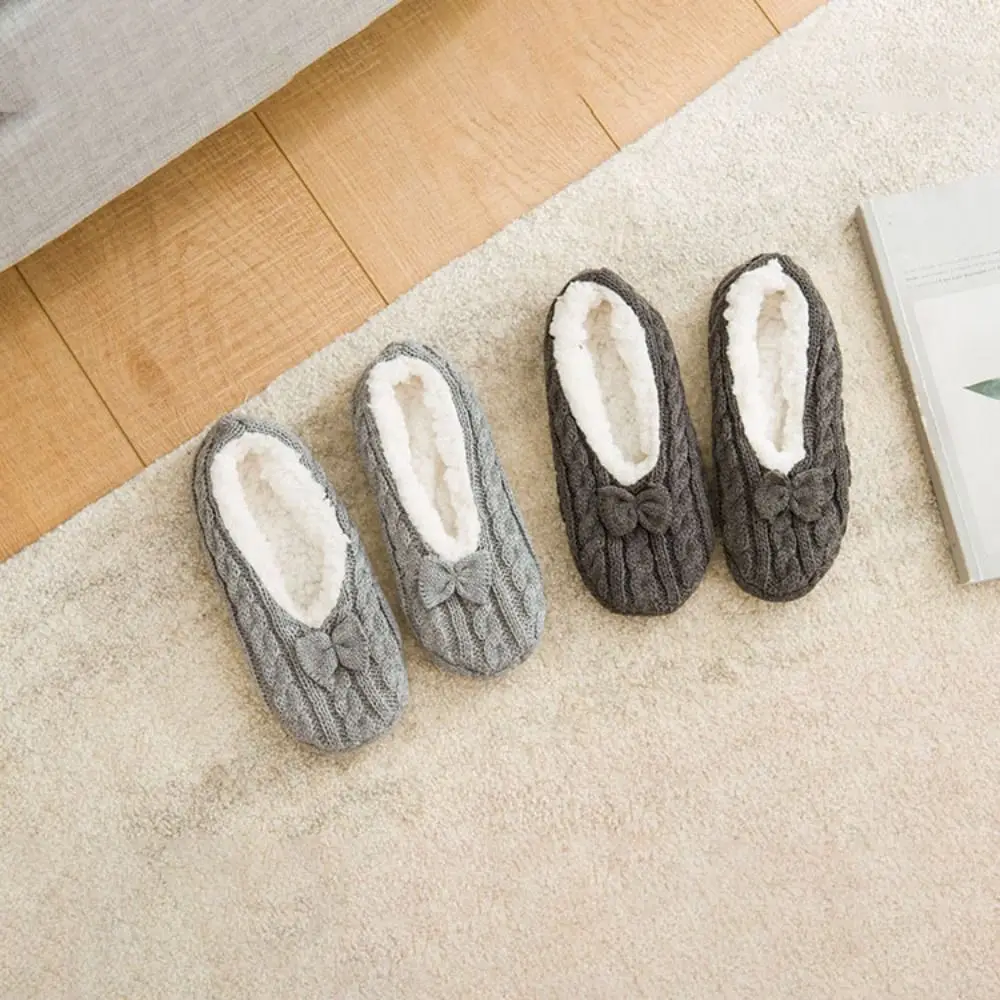 

Sweet Knitted Coral Fleece Socks Anti-slip Women Men Sleeping Socks Hosiery Warm Thicken Plush Socks Girls