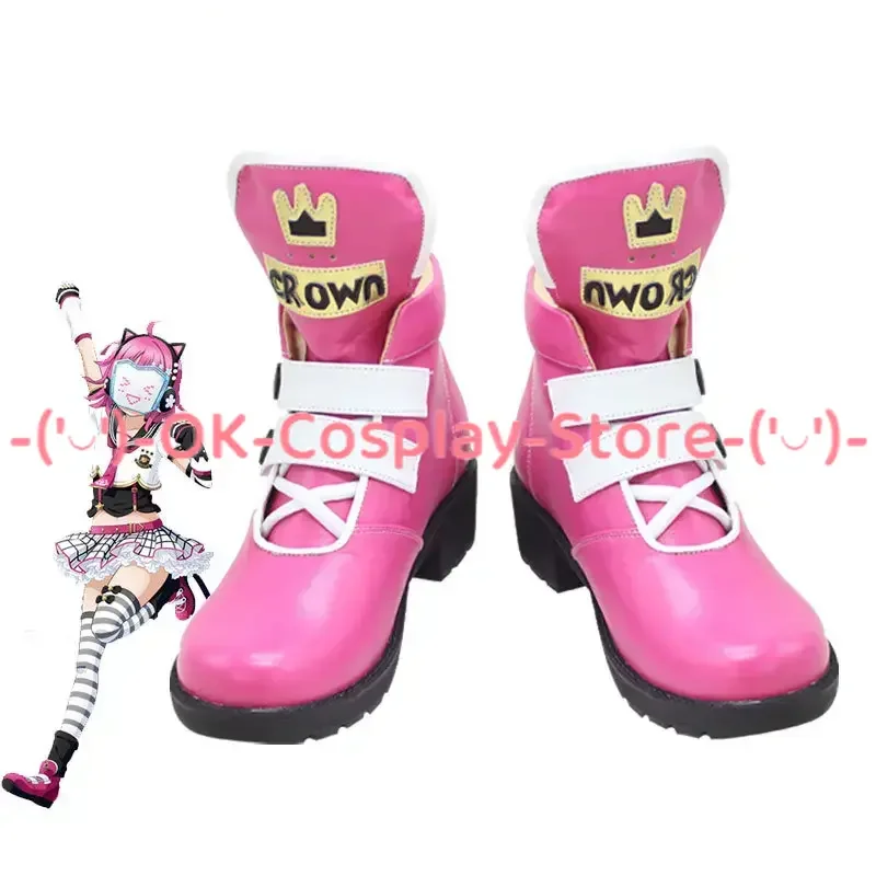 

Tennouji Rina Cosplay Shoes Love Live! Nijigasaki High School Cosplay Prop PU Leather Shoes Halloween Boots Custom Made