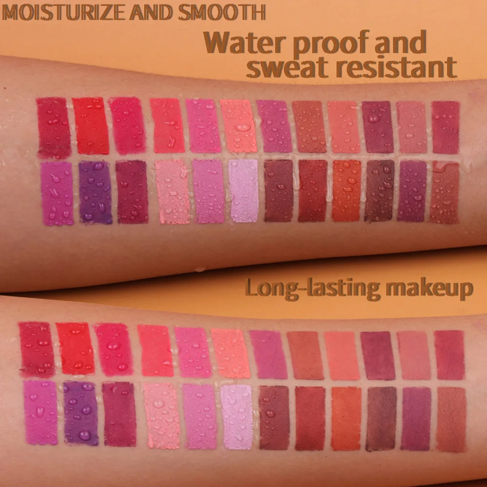 Juego de delineadores de labios de larga duración, 6 piezas, pigmentados intensos, a prueba de manchas, textura cremosa de terciopelo de lujo, Cupids Choice Va