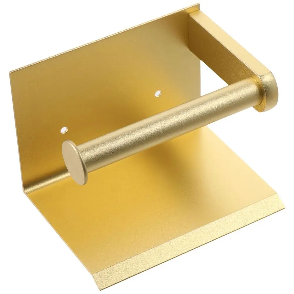 Antique Brushed Gold Toilet Paper Holder with Phone Shelf 304 Stainless Steel Tissue Roll Holder Tissue Holder Bathroom