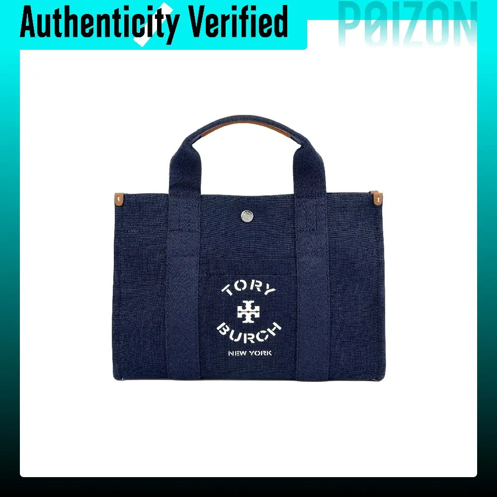 TORY BURCH Tory Burch Cotton Canvas Crossbody Handbags Women's Dark Blue 148661-403