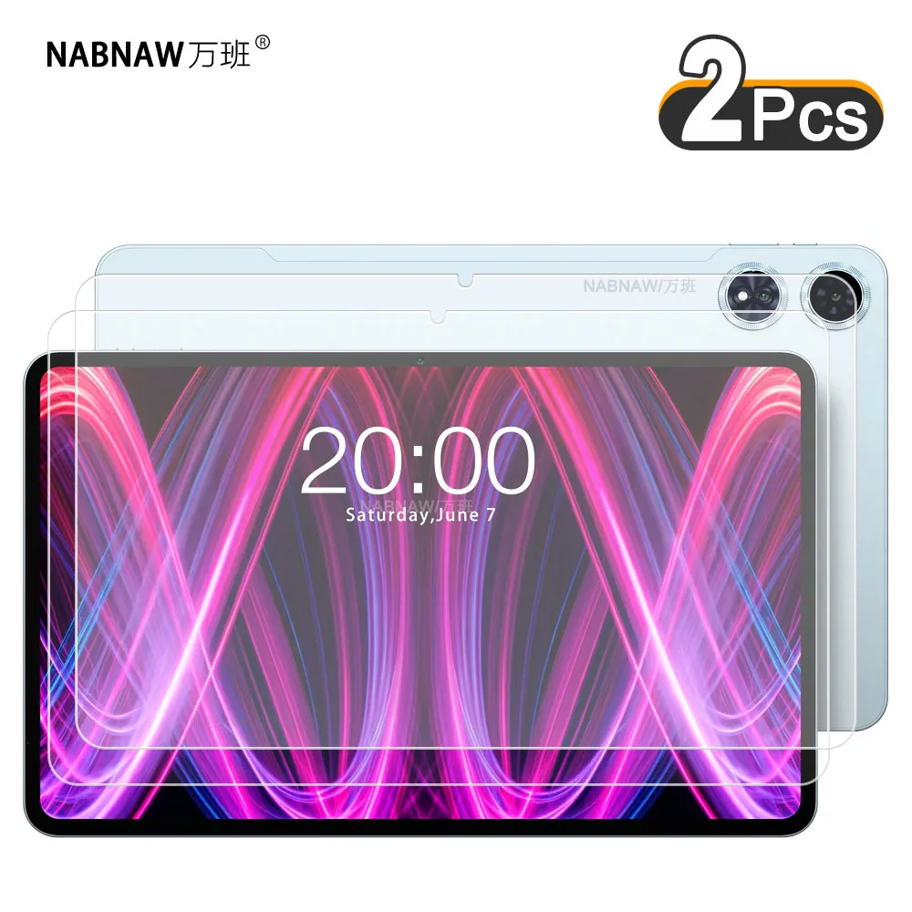 2 piezas de película dura transparente HD Protector de pantalla vidrio templado a prueba de arañazos para Teclast T60 Plus 12