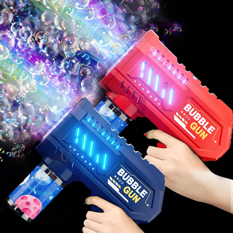 Fully Automatic Space Blowing Toy Bubble Gun Outdoor Bubble Machine Gift Holiday Gift Toy (Without Bubble Water)