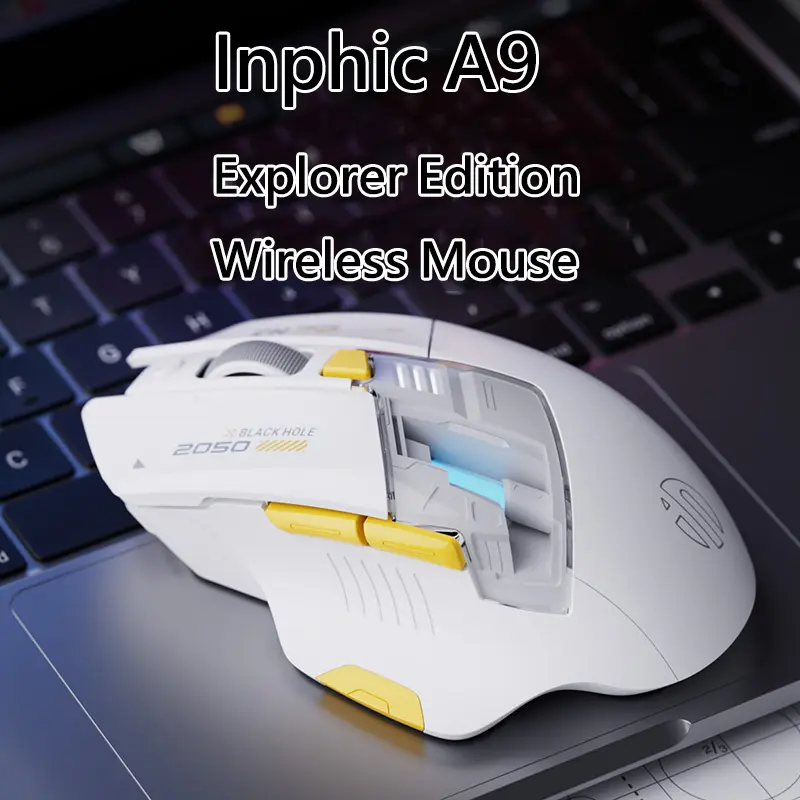 Inphic A9 Explorer V2 Wireless Gaming Mouse 500mA Battery Level Display Ergonomics Bluetooth Office Mouse For PC Laptop - 4