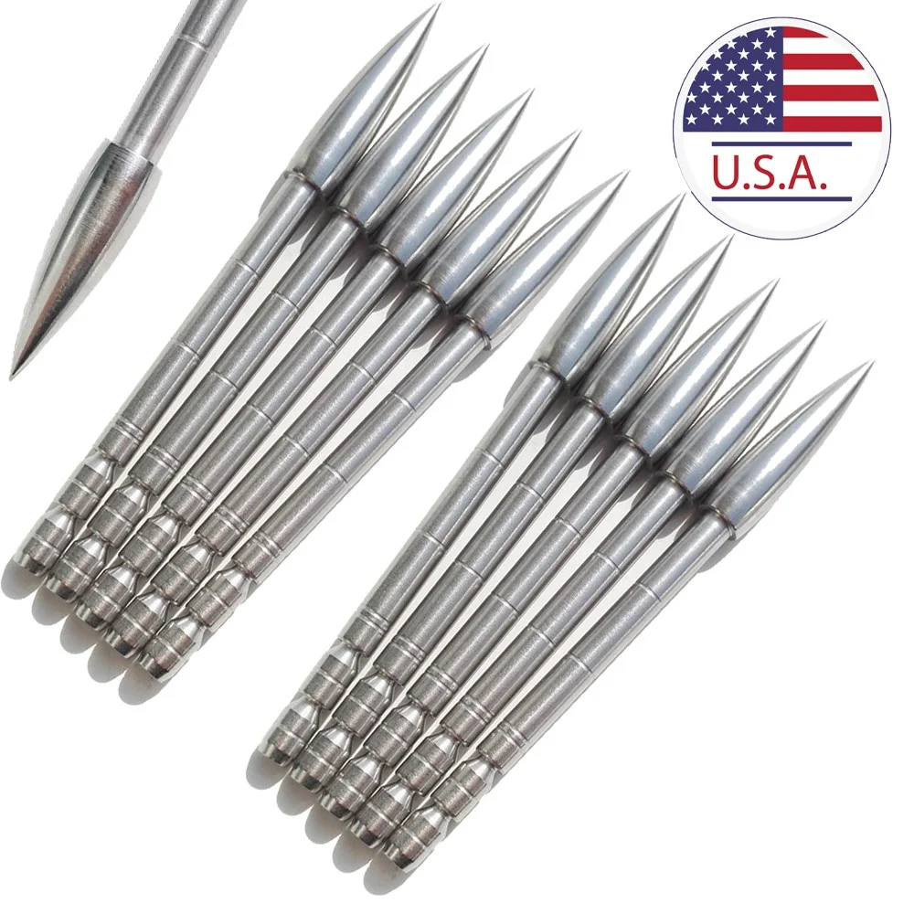 

Archery Arrowhead 100/120/150/200 Grain Arrow Tips for ID4.2mm Arrow Shaft Stainless Steel Arrow Point Hunting Shooting,12pcs