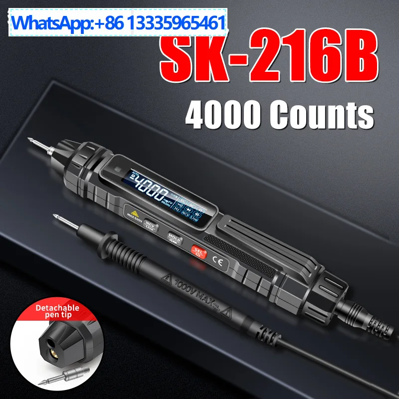

SK-216B интеллектуальный индукционный тестер-мультиметр цифровой высокоточный измеритель напряжения для электриков
