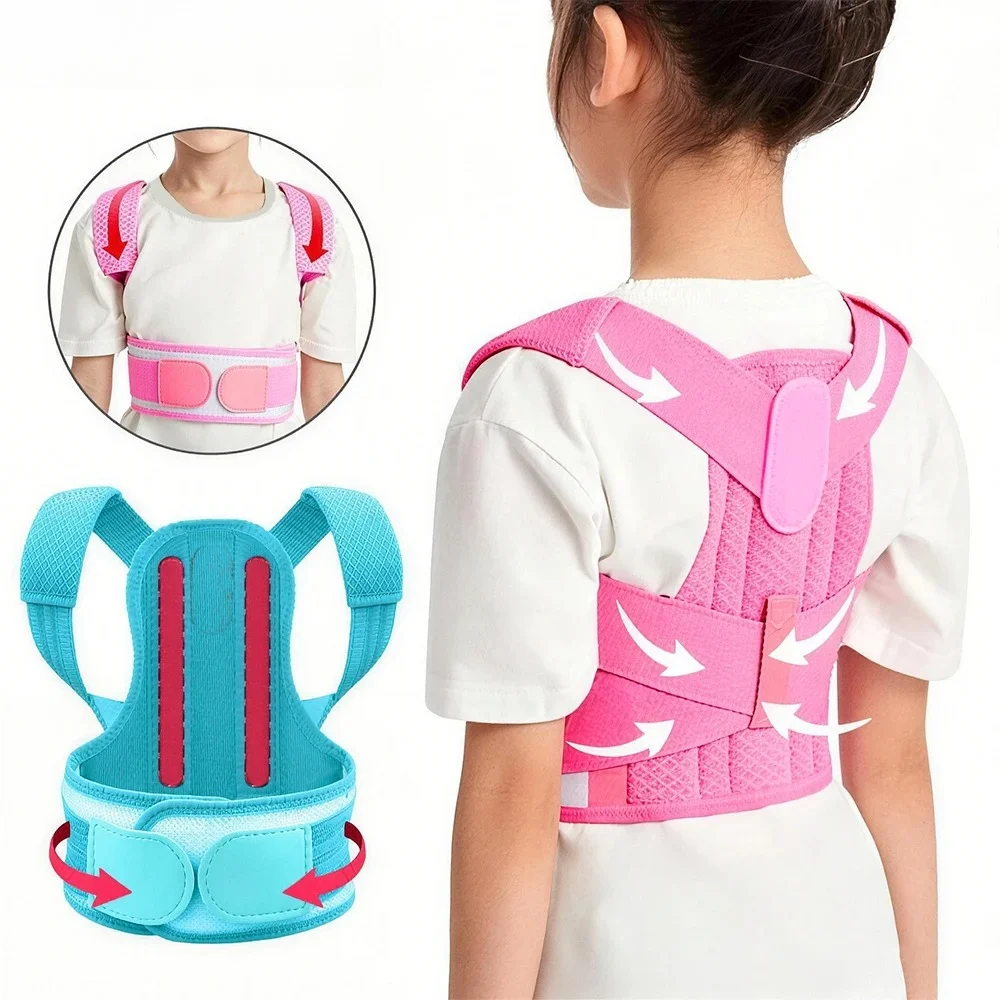 1Pcs Adjustable Children Posture Corrector Kids Back Support Belt Orthopedic Corset Spine Back Lumbar Shoulder Braces Health
