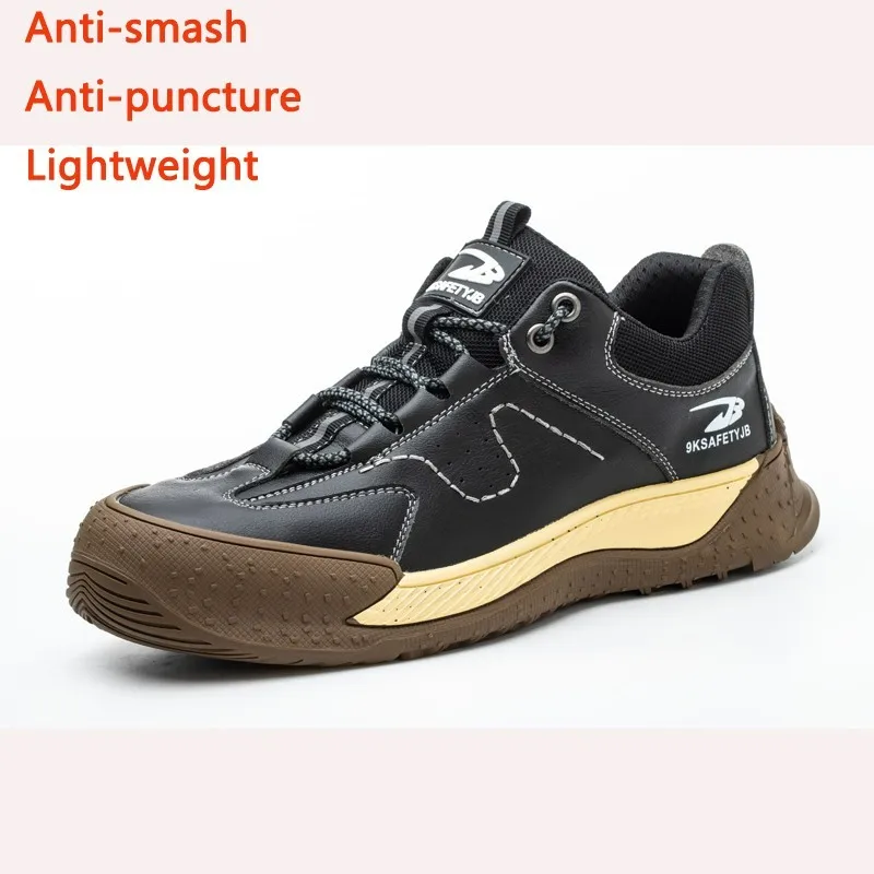 2025 New Four Seasons Cowhide Safety Shoes Light Breathable Zapatos De Seguridad Hombre Anti Smashing Piercing Isolation