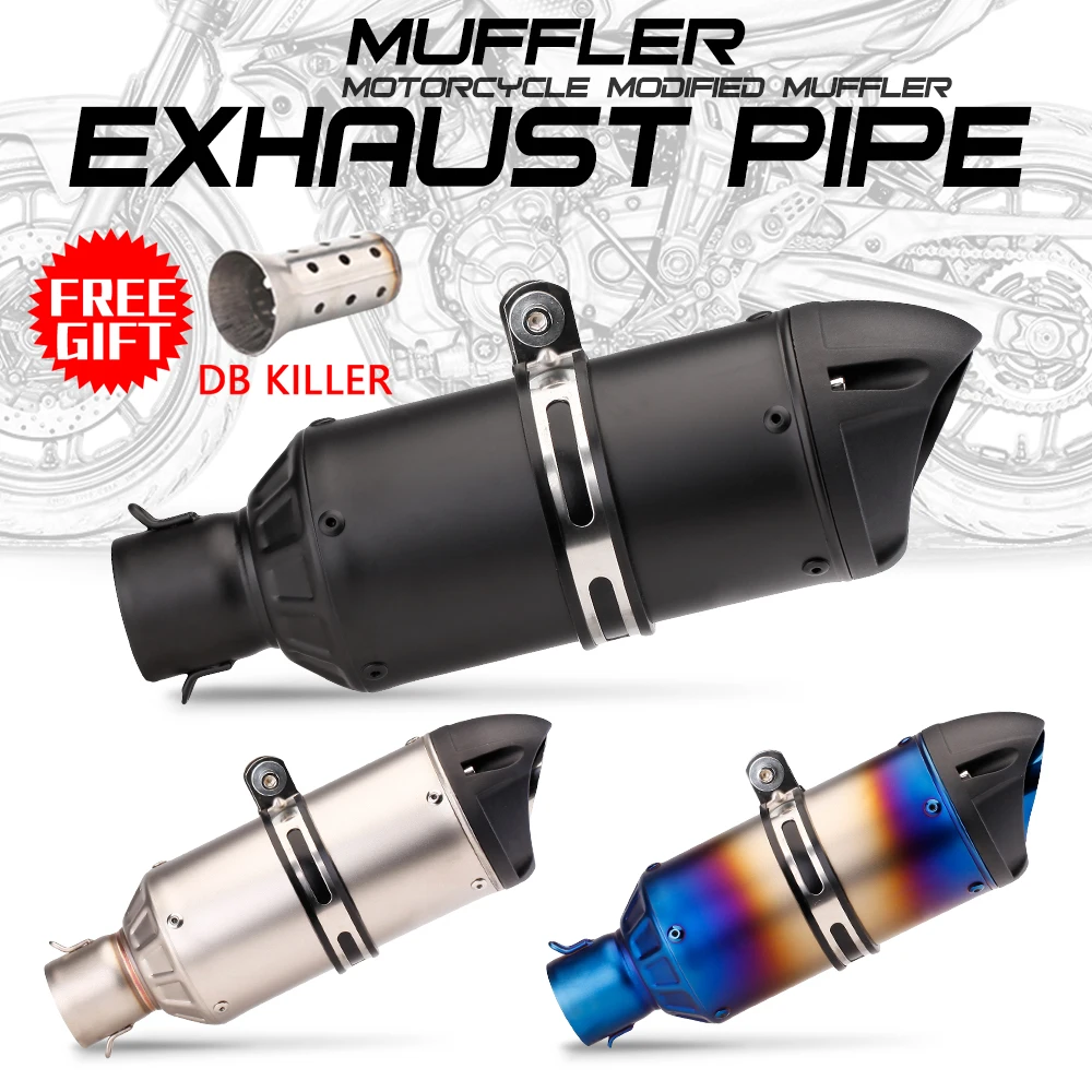 

High Performance silencer ,Universal Motorcycle Exhaust Pipe,for Z900, CB650, YZF, R1, R6, MT07, MT09, 51mm