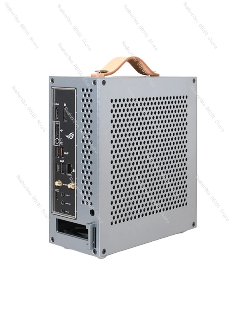 DC-ATX power supply half height knife card mini itx chassis soft routing aluminum alloy