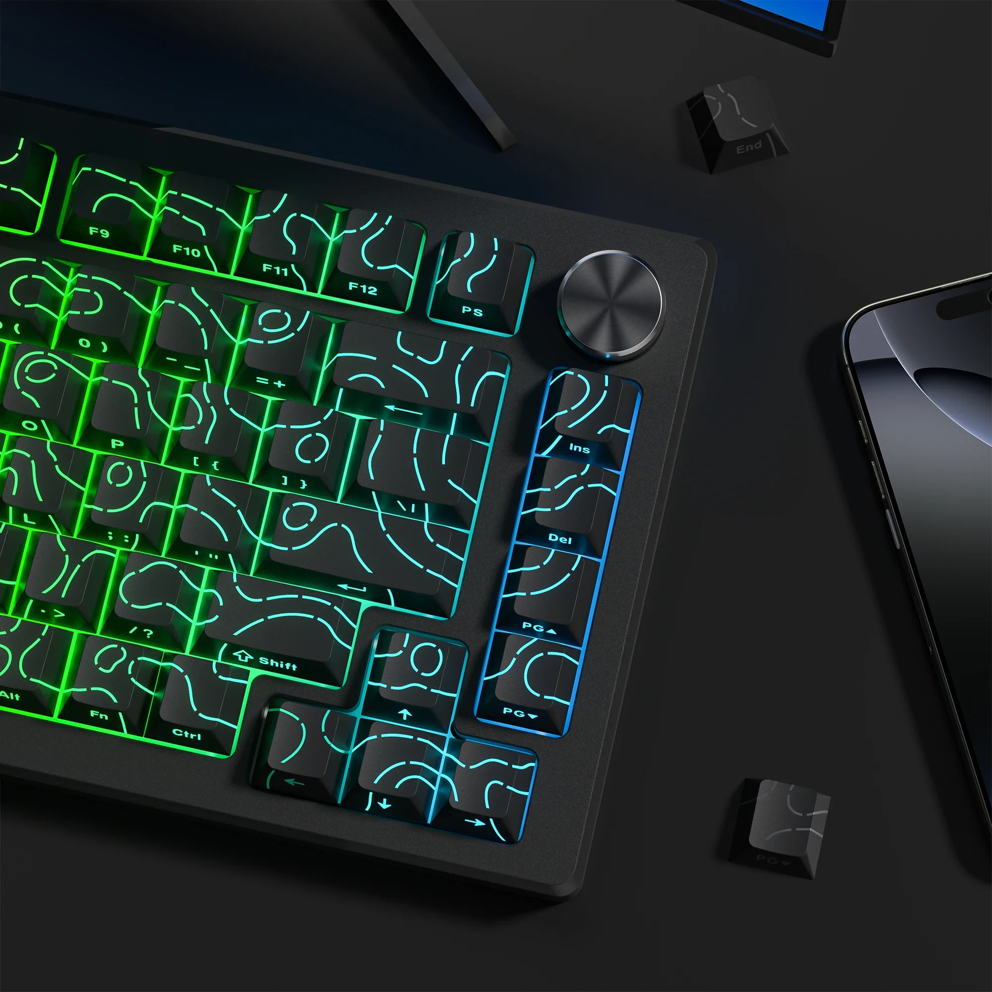 Teclas retroiluminadas rgb cereja perfil preto topográfico 4.0 teclas duplas pbt com iluminação lateral para interruptores cereja mx teclado de jogos