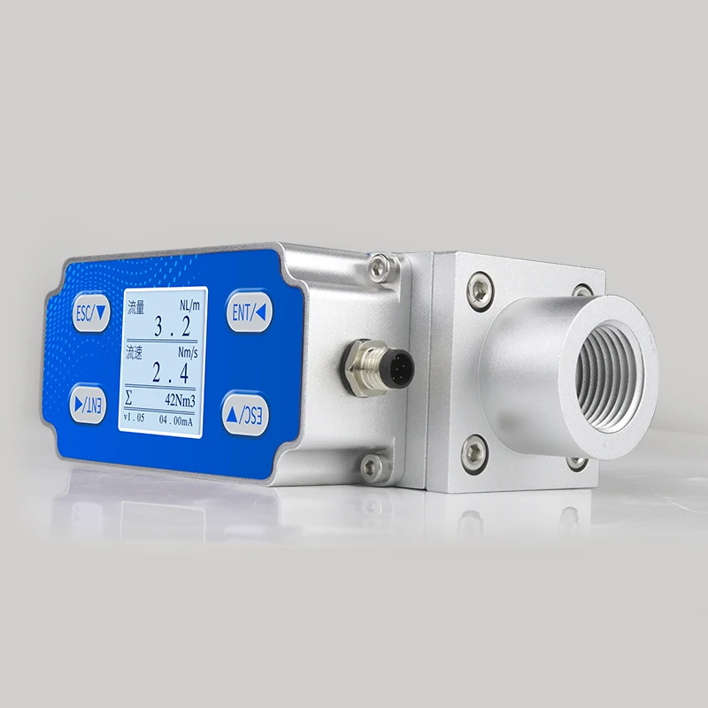 

Hot 1.5MPa1.5%Precision Thermal Gas Mass Flowmeter Stainless Steel 4-20mA Output Flow Sensor
