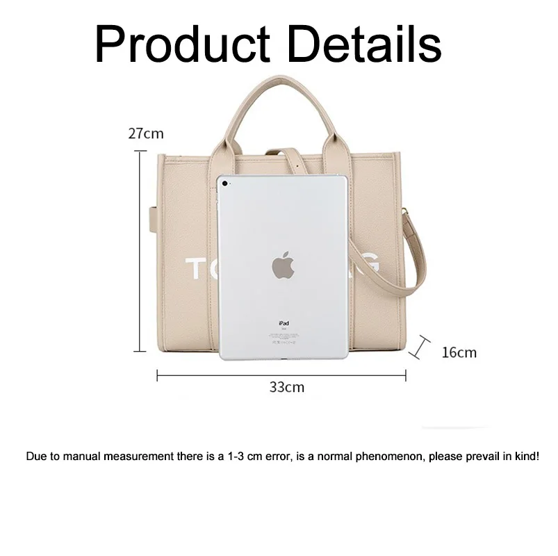 Fashion Leather Large Capacity Women Handbags Designer Letters Shoulder Crossbody Bags Luxury Big Shopper Women Tote Bag Shopper