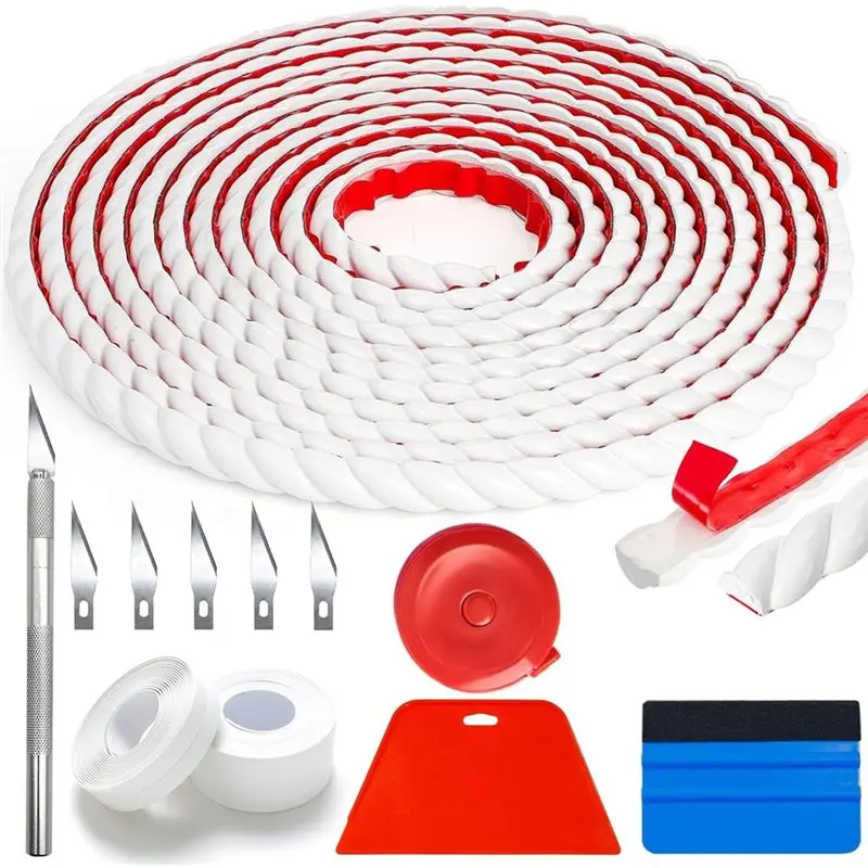 

【NEW-SALE】Home Decoration 16.4 Ft Peel And Stick Molding Trim, With Smoothing Tool Kit& Caulk Tape, For Bathroom Mirror Frame Bo