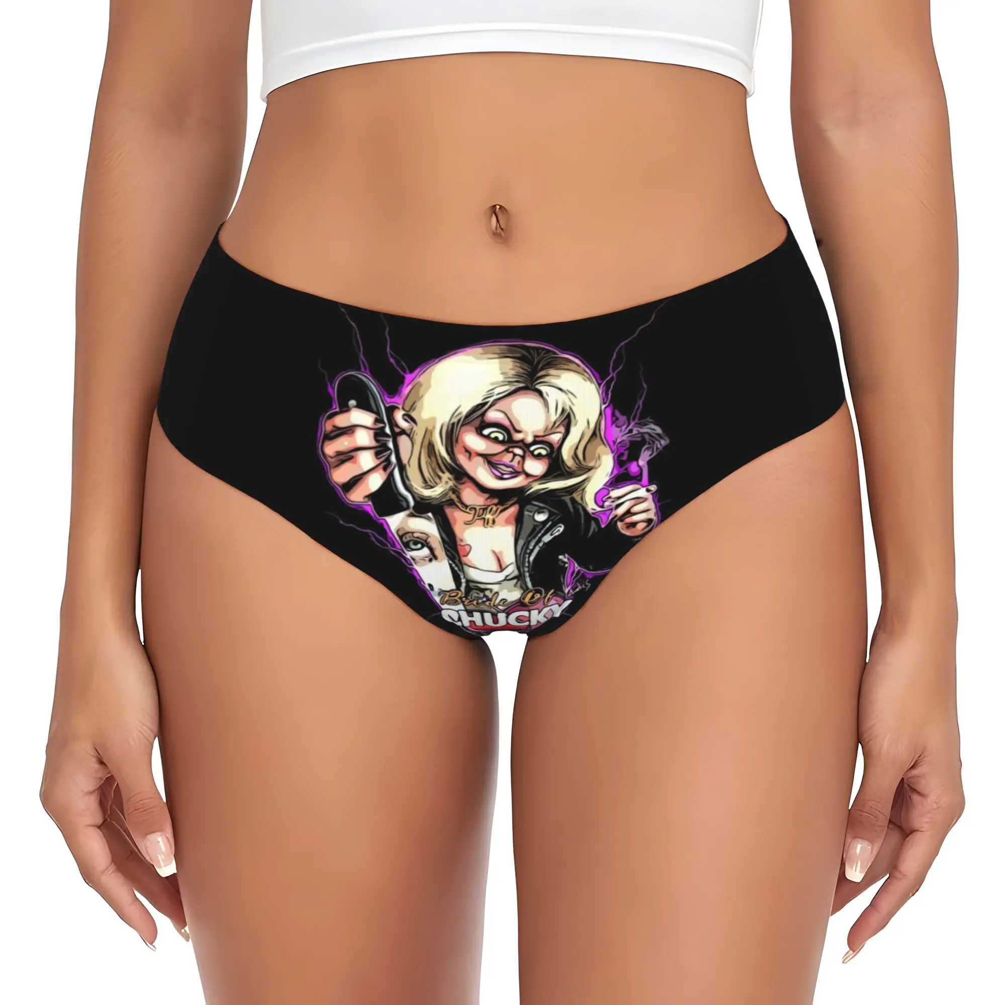 Custom Womens Bride of Chucky Child's Play Doll Panties Comfort Halloween Horror Briefs Underwear