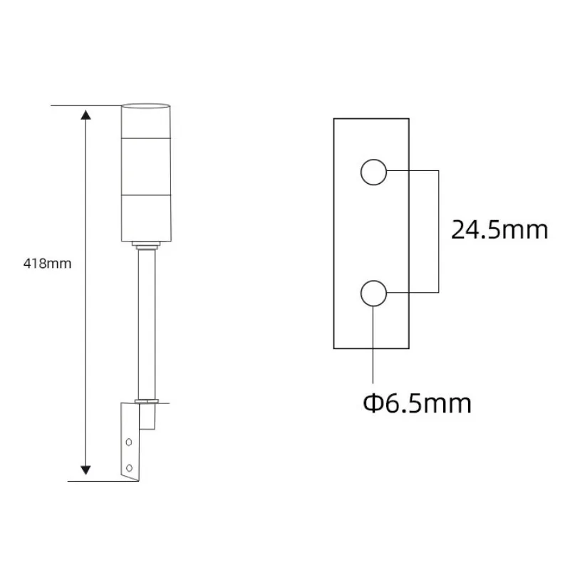 High Grand alluminio industriale multistrato Stack light 3 strati L Rod LED Signal Tower Alarm attenzione luce di sicurezza per macchinari