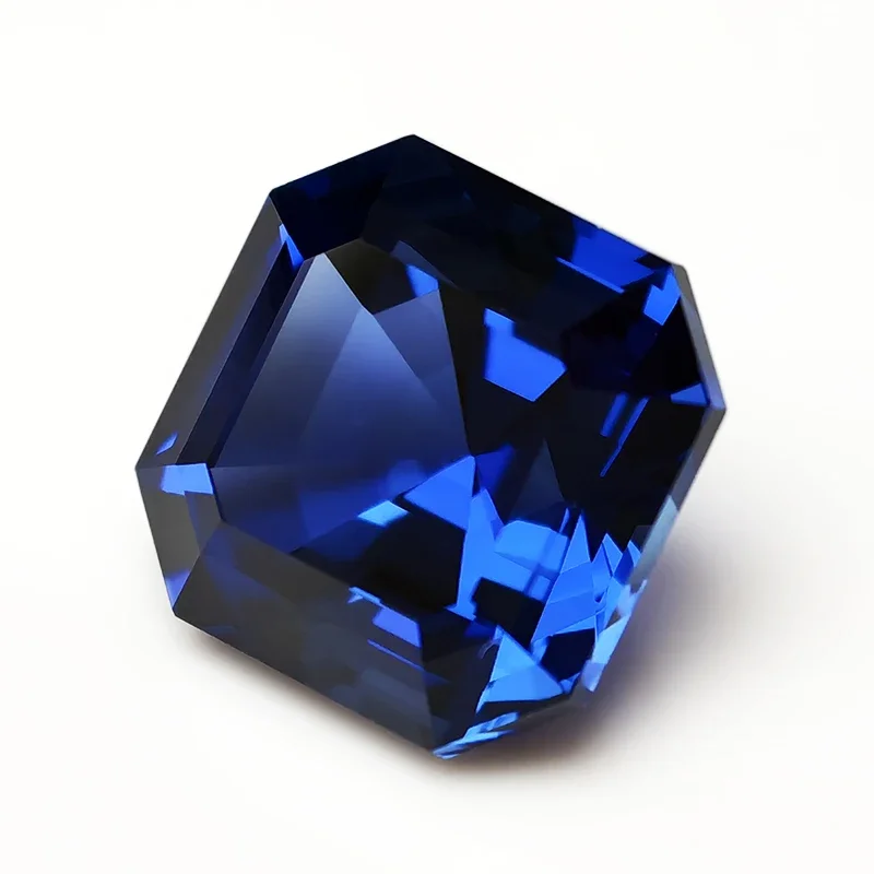 Hübscher loser blauer Saphir 10x10mm Asscher-Schliff loser Edelstein für Schmuckherstellung/Sammlung/Geschenk/Einsetzen Mohs-Härte Edelsteine – Detail 5