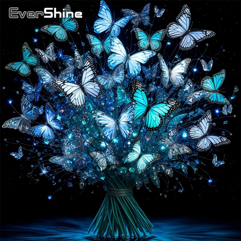 

Алмазная вышивка Evershine: Картина-бабочка из страз, мозаика, животное, полный квадратный вышивочный набор, ручная работа, подарок