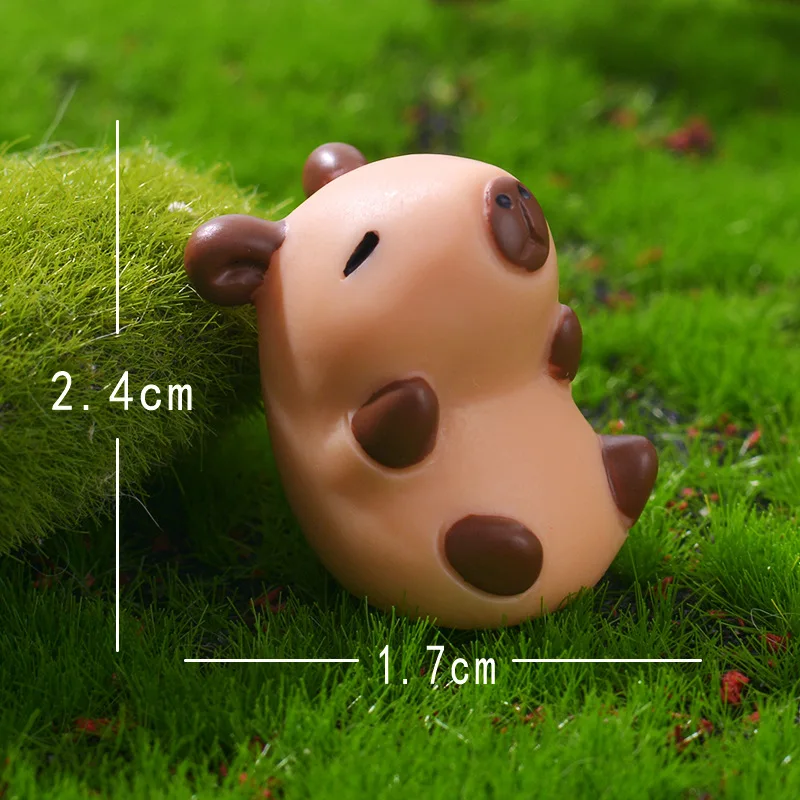 Figurines Capybara pour enfants, mini figurines, simulation d'animaux, beurre, cadeau d'anniversaire et de Noël, 7 pièces par ensemble