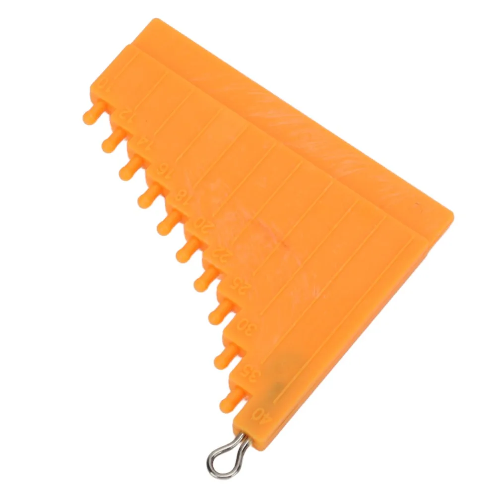5pcs ABS Carp Fishing Hair Gauge Lightweight Orange Carp Fishing Hair Knot Puller 10mm to 40mm Fishing Hair Knot Puller view 4