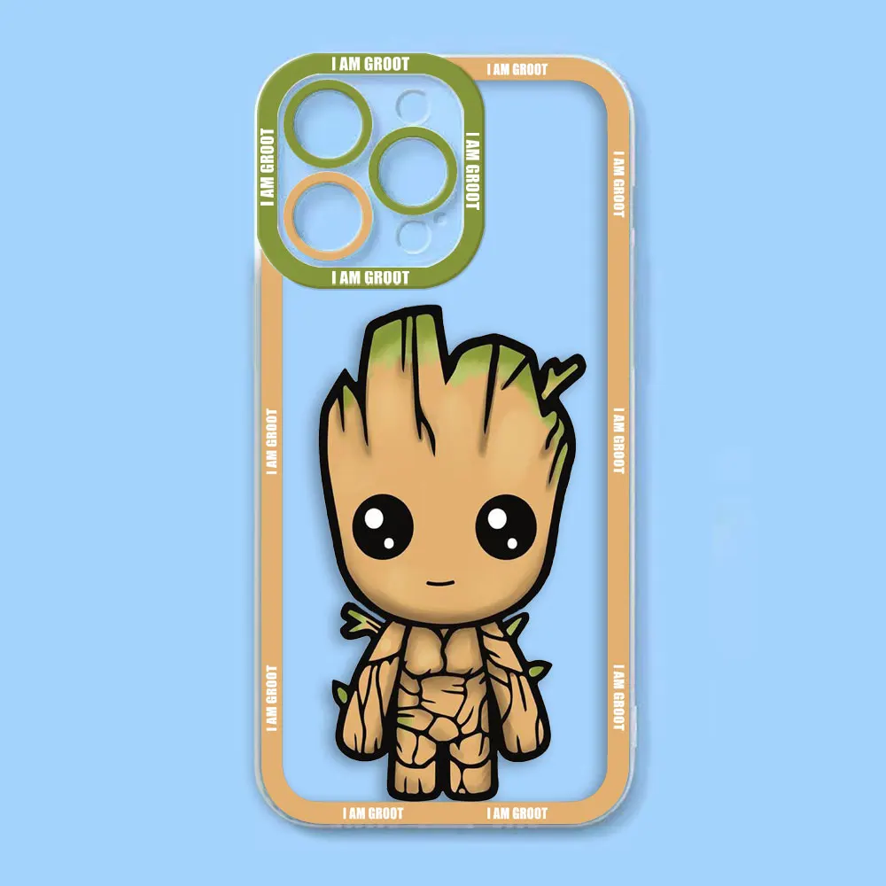 

Marvel Hero Thor Groot Custom Photo Clear Phone Case For Redmi K40 13C 13 12 12C 10 10C 10X 10A 9 9C 9T 9A 8 7 A1 A2 A3 A5 Case