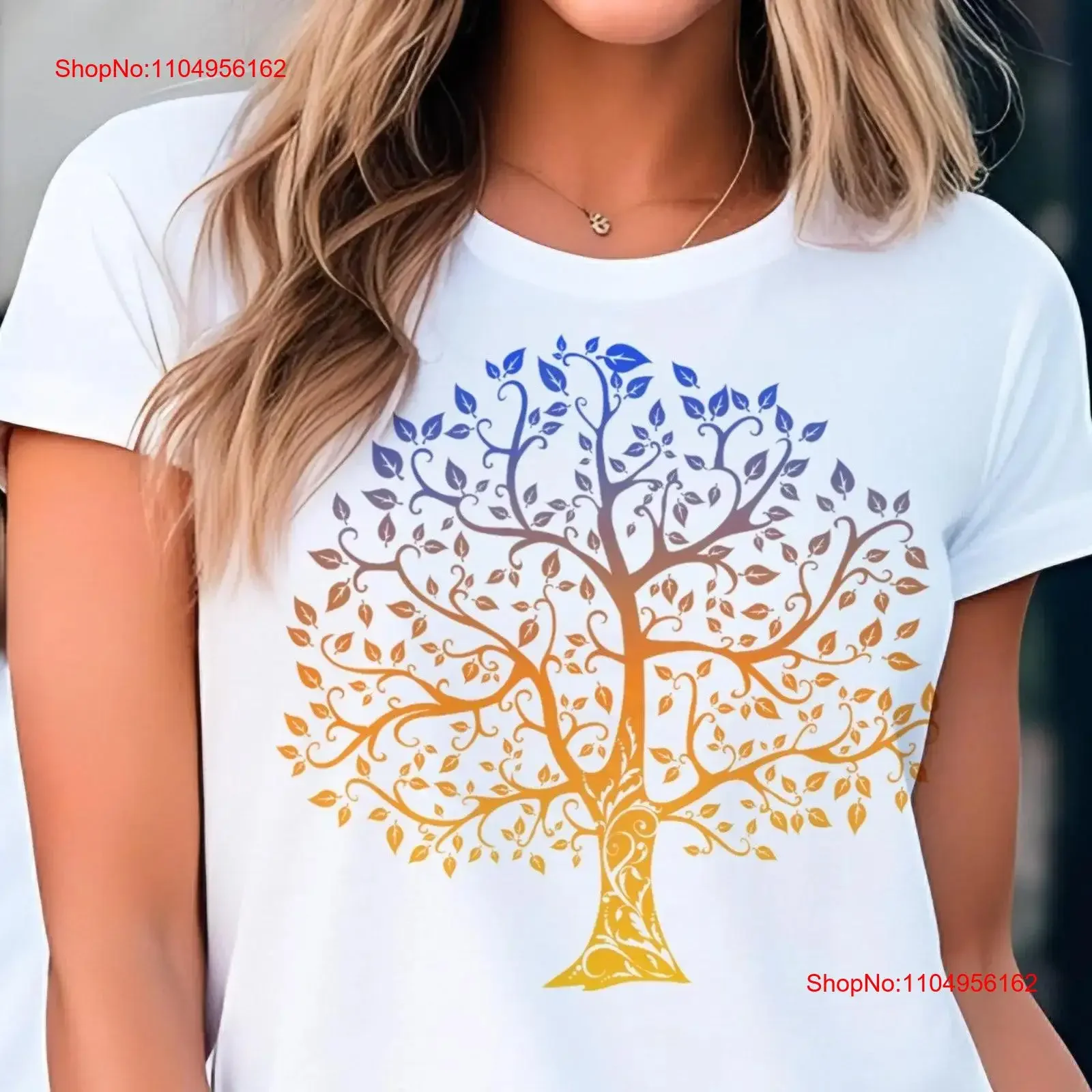Camiseta Baum des Lebens meditación Entspanung Yoga Natur Wald Leben Farbverlauf Bäume Geschenk 233CPT2 vintage lavado Casual
