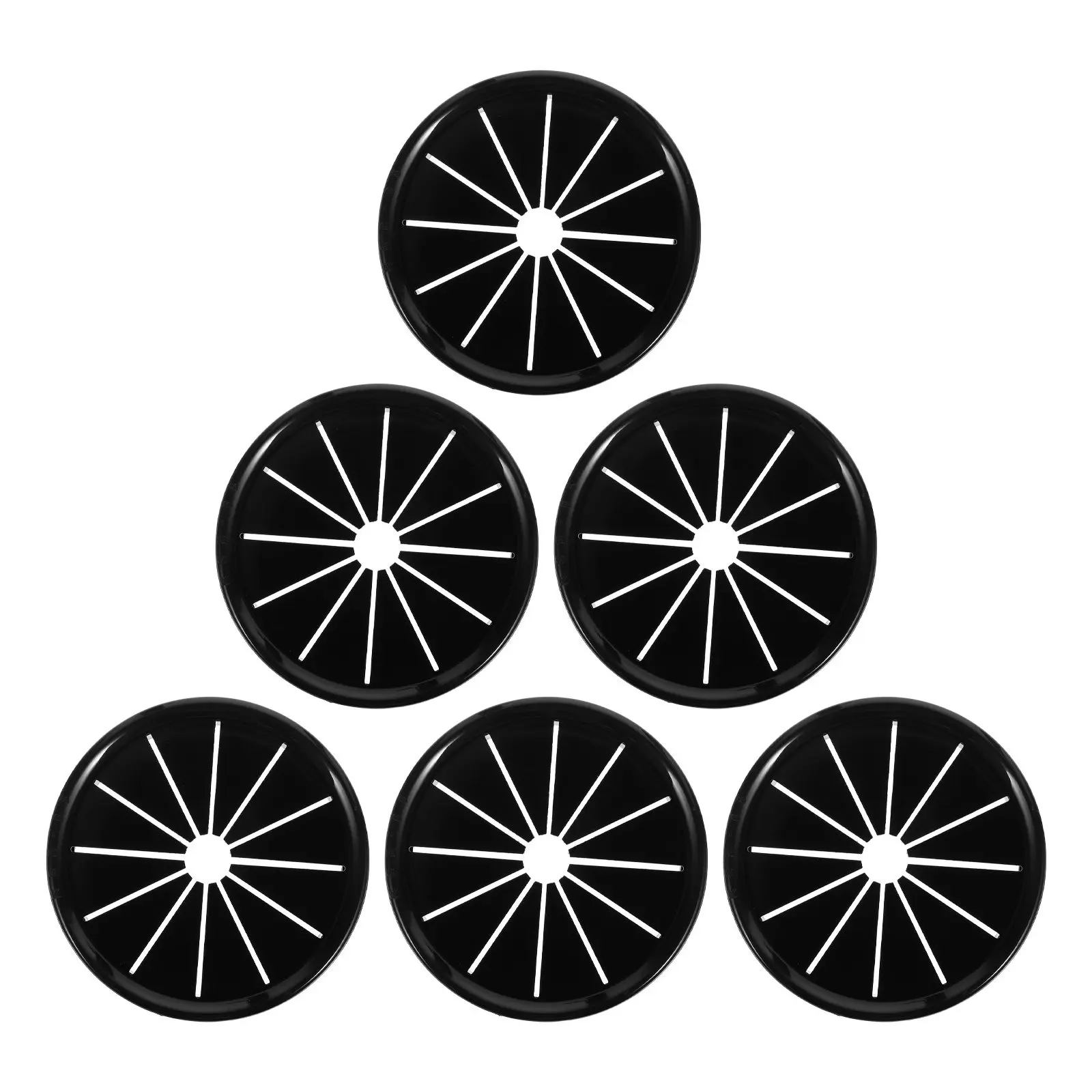 6Pcs Cable Grommet Protector Petal Shape Round Desk Cord Hole Cover Desktop Wire Organizer Snap Buckle for Office Conference
