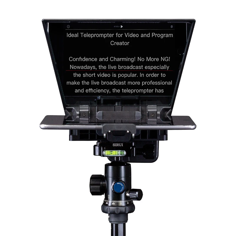 FEELWORLD TP2A 8-inch Portable Teleprompter Supports up to Smartphone/DSLR Tablet Laptop Camara BT Control Lens Adapter Rings