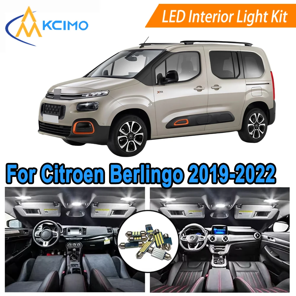 

Interior Light Bulb LED Interior Light for Citroen Berlingo K9 MK3 III 2019-2022 Dome Map Lamp LED Bulb Replacement