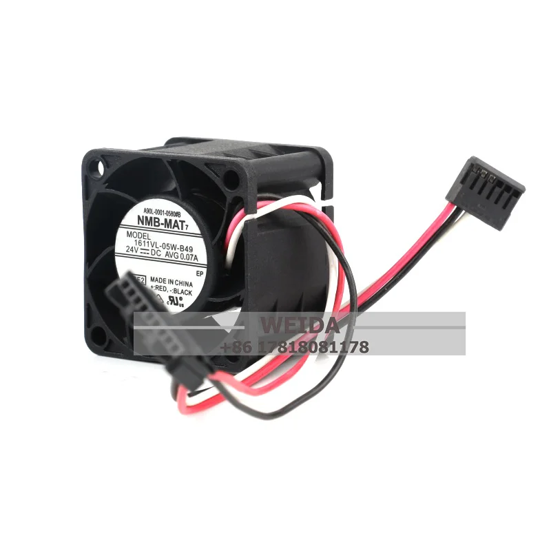 

Оригинальная вилка A90L-0001-0580 # B/C 1611VL-05W-B49 4CM DC24V 0.07A Вентилятор драйвера Fanuc