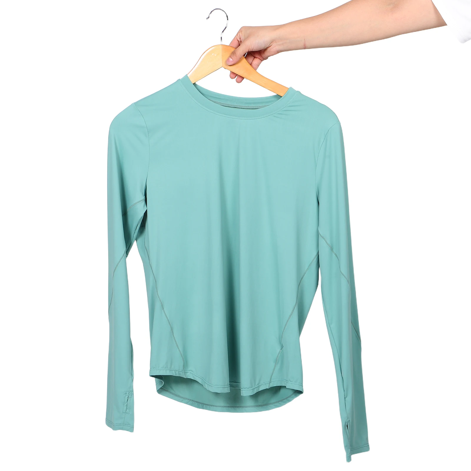 

Lightweight Long Sleeve Workout Top Women Sun Protective Athletic Shirt Fast Drying Breathable Fabric Exercise Tops for Running