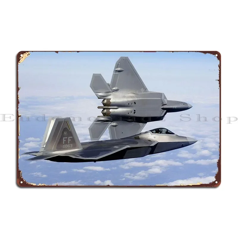 F22 Raptor Metal Sign Funny Wall Wall Plaque Printed Living Room Tin Sign Poster