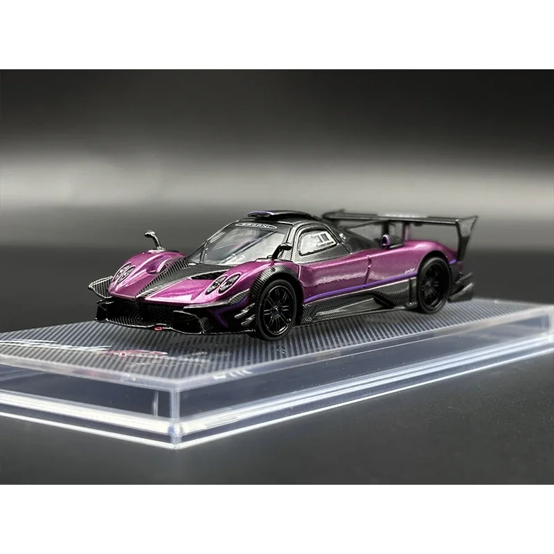 CM 1:64 Zonda R Evolucion Track Version Carbon Purple Replaceable Wheels Diecast Diorama Car Model Toys