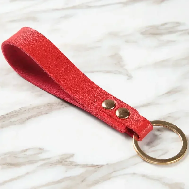 Vintage Leather Keychain Pendant Bag Car Key Chain Holder for Men and Women Keyring Gift