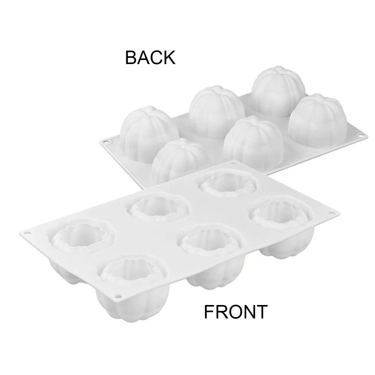 

1Pcs Useful French-Style Mousse Cake Mold Plus 6-Hole Pumpkin Handmade Soap Mold for Halloween, Christmas DIY Aromatic Candles