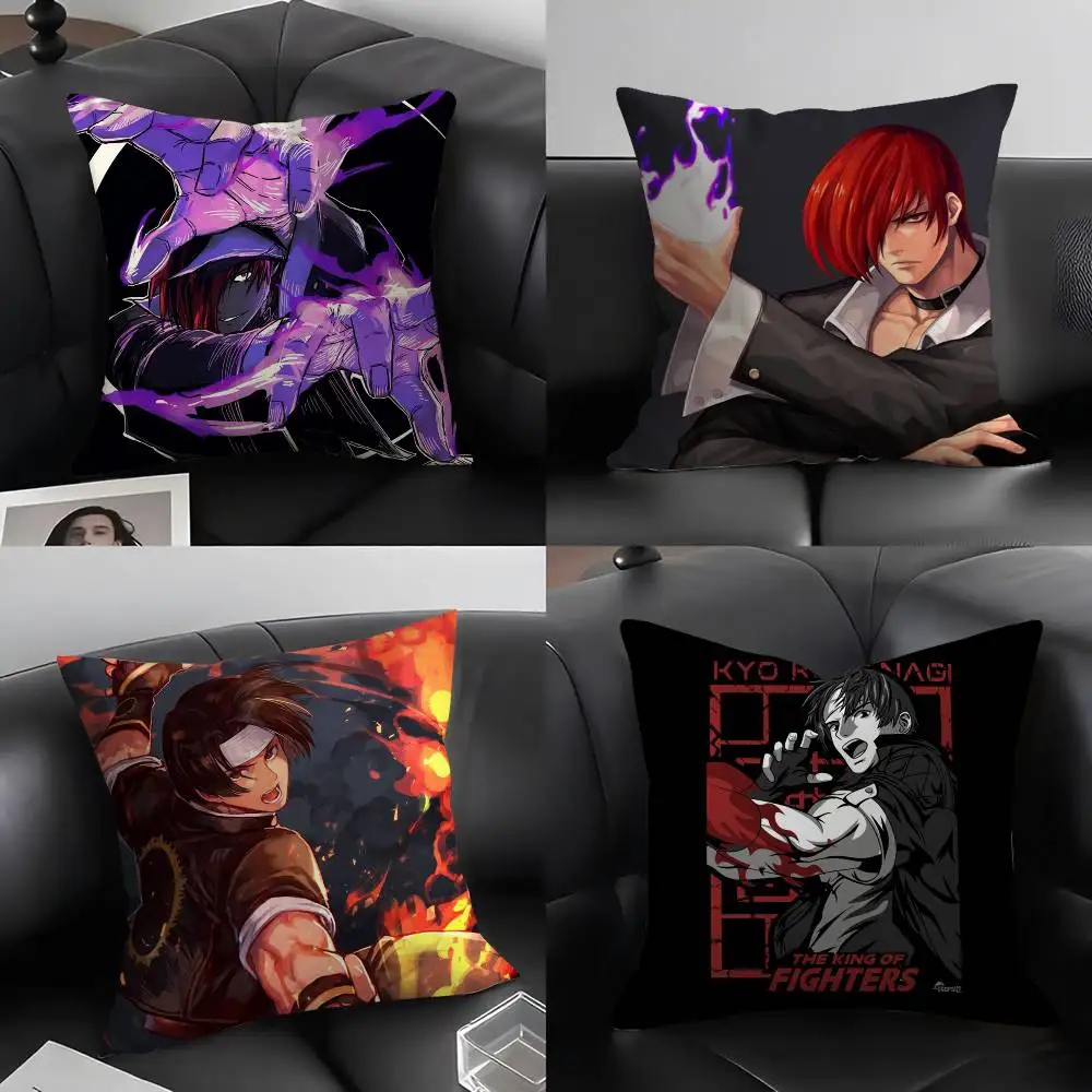 

K-KOF The King of F-FighterS Pillow Case Home Dorm Chair Back Short Plush Double-sided Printing Office Nap Time Cushion Cover