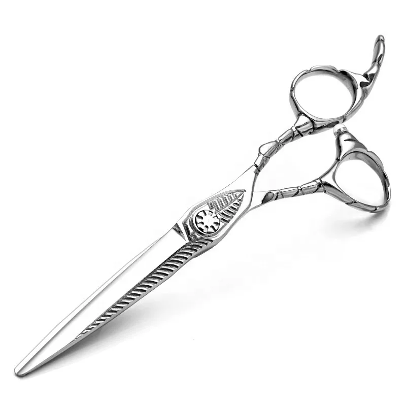 Professional Hair Cutting Barber Scissors 5.8\" 6.2\" 6.8\" Vg10 Stainless Steel Curved Blade Blunt Ceramic Salon