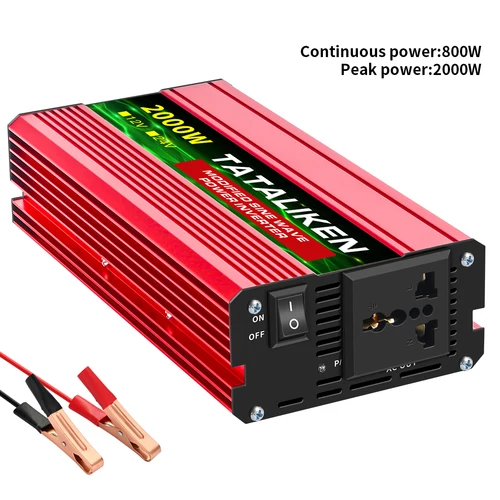 Inversor 12V 220V inversor de onda sinusoidal modificada DC 12V a AC 220V 600W-4000W convertidor de banco de energía portátil inversor Solar para coche