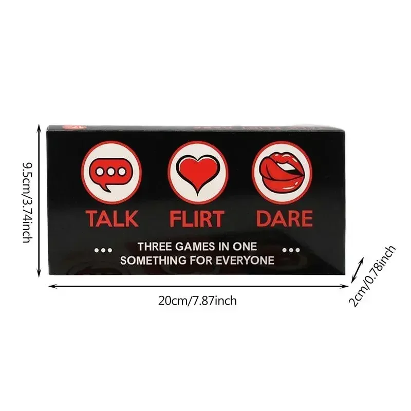 Talk Or Flirt Or Dare Cards Romantic Sexy Date Night Card Game For Couple Lovers Partners Naughty Adult Game Valentine Gifts