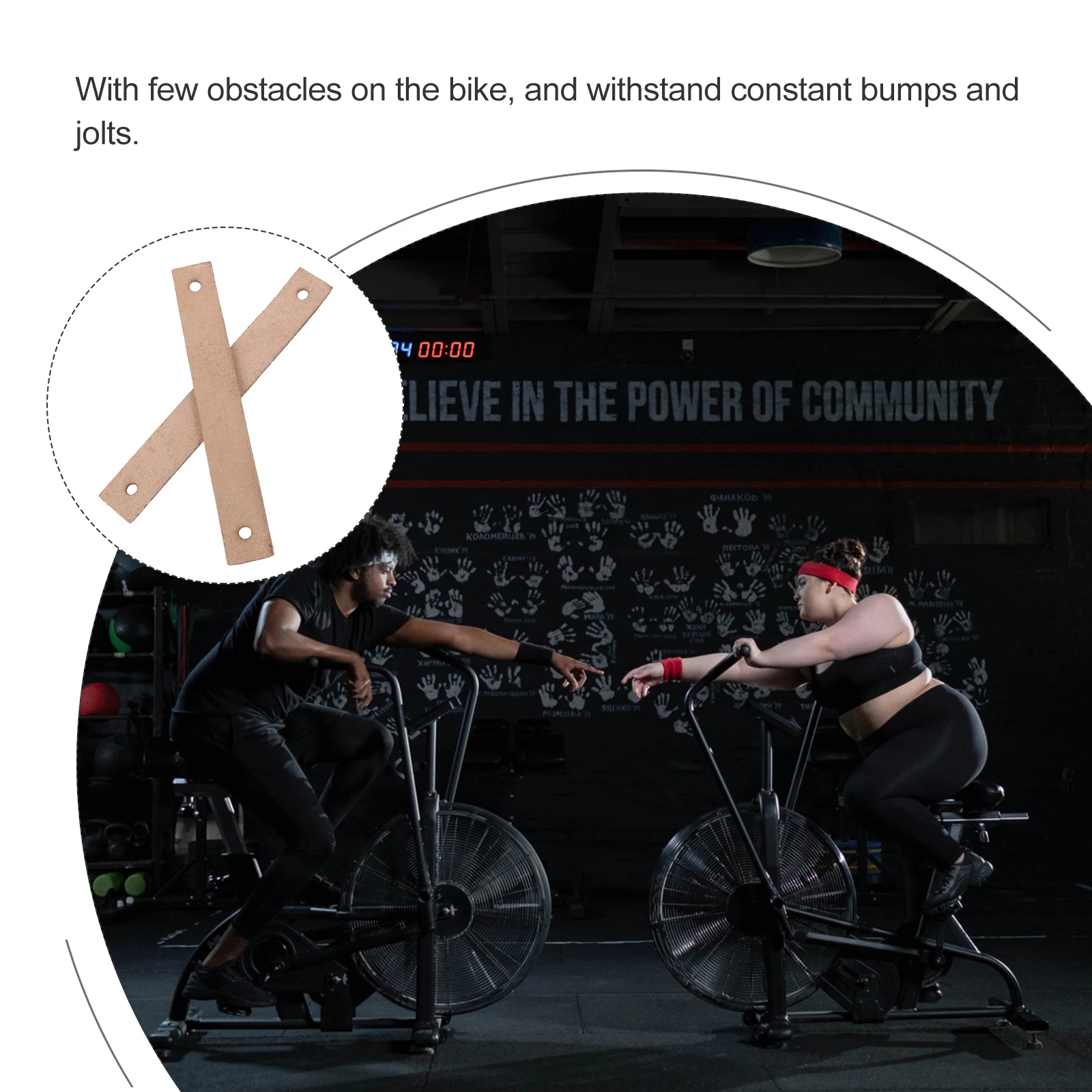 

Brake Pads for Exercise Bike No Slide Wear Resistant Strong Durable Fitness Equipment Universal Disc Cowhide Felt Gym Supplies