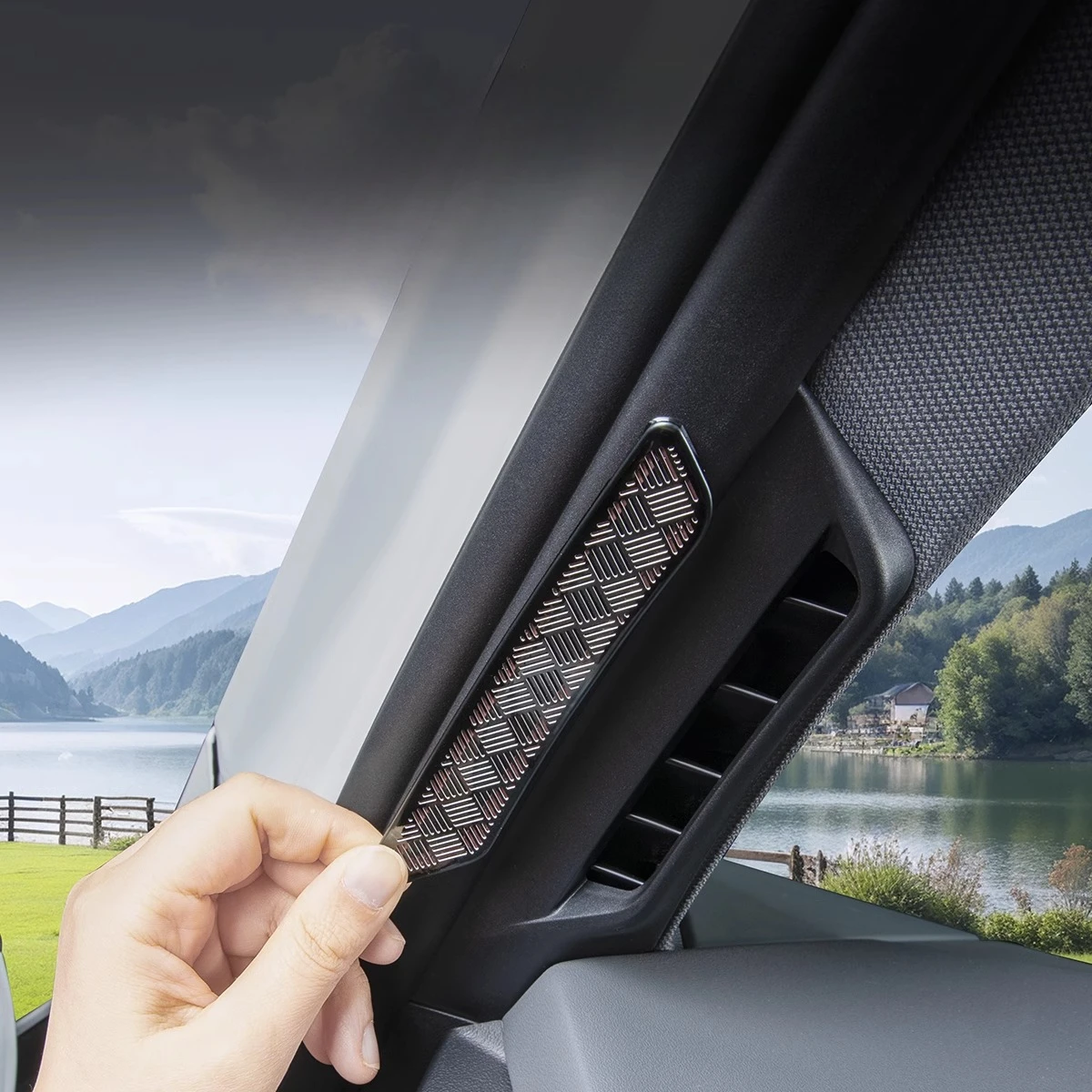 

For BMW X3 2025 A Pillar Air Outlet Protective Cover Metal Dust Cover Air Conditioner Vent Decoration Sticker Accessories
