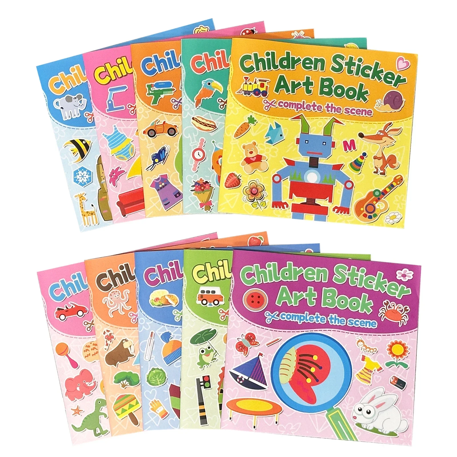 Sticker Activity Book for Kids Parent Child Interactive Game Book Lovely Cartoon Patterns Multiple Fun Themes Best Seller