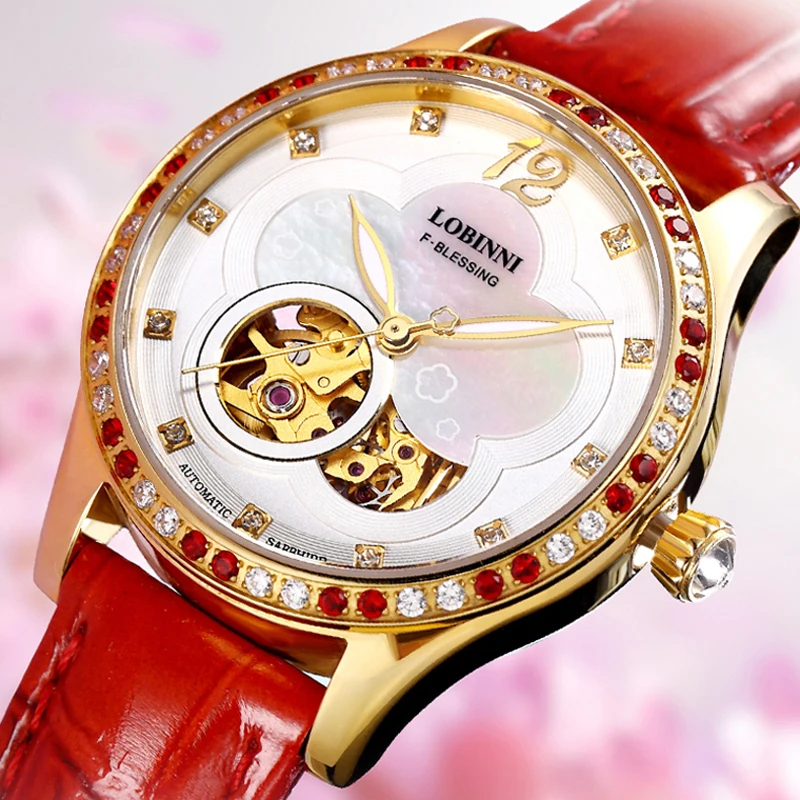 LOBINNI 2022 Luxury Ladies Watch MIYOTA Movement Automatic Mechanical Watchs Mother-of-Pearl Dial Sapphire Glass Ladies Watches