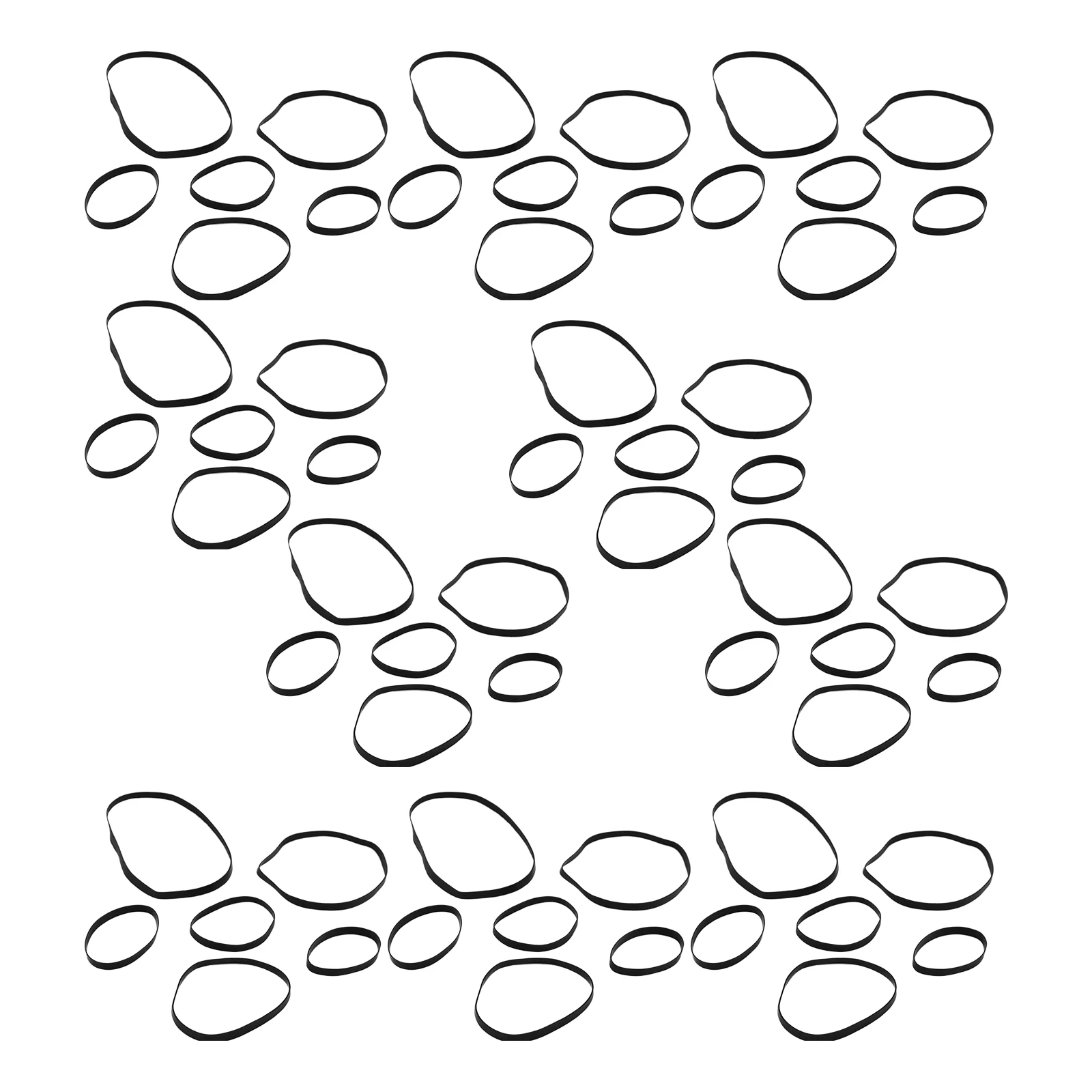 50 قطعة حزام مسجل استبدال عالية الجودة المطاط كاسيت الشريط آلة حزام ل DVD محرك Vcr أحزمة مقاومة التآكل الأسود